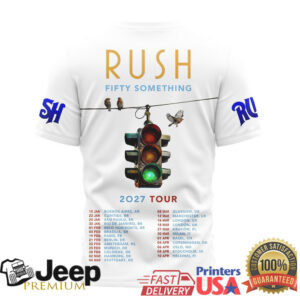 Rush Fifty Something 2027 World Tour Double Sided Graphic T Shirt