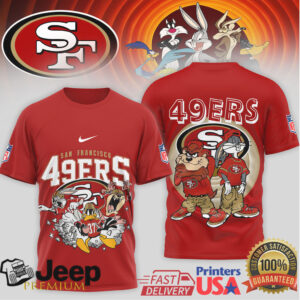 San Francisco 49ers Looney Tunes Taz & Bugs Bunny Squad T Shirt San Francisco 49ers Looney Tunes Taz & Bugs Bunny Squad T Shirt