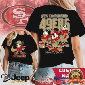 San Francisco 49ers Mickey Mouse Personalized Name Fan Apparel