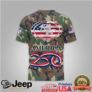 San Francisco 49ers NFL Camo We The People 250 Years America T Shirt San Francisco 49ers NFL Camo We The People 250 Years America T Shirt