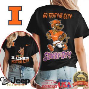 Scooby Doo Illinois Fighting Illini Go Fighting Illini College T Shirt