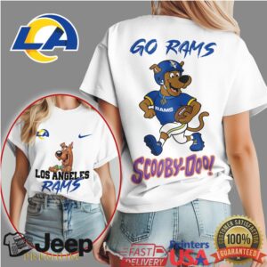 Scooby Doo Los Angeles Rams Go Rams Graphic Sports T Shirt