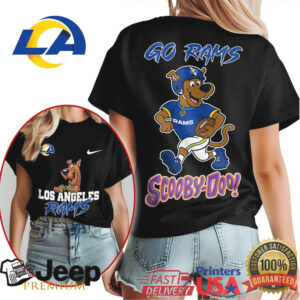Scooby Doo Los Angeles Rams Go Rams Graphic Sports T Shirt