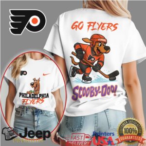 Scooby Doo Philadelphia Flyers “Go Flyers” Hockey Mascot T Shirt