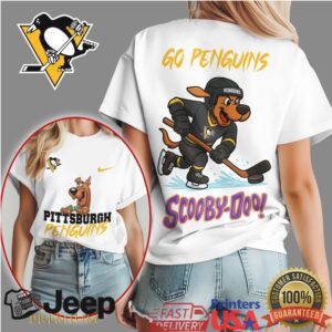 Scooby Doo Pittsburgh Penguins Hockey Graphic T Shirt Go Penguins Fan Shirt
