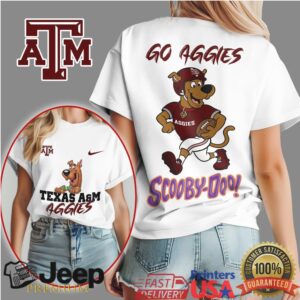 Scooby Doo Texas A&M Aggies “Go Aggies” Football Graphic T Shirt