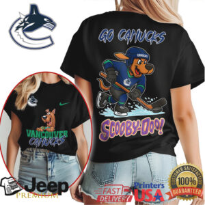 Scooby Doo Vancouver Canucks “Go Canucks” Blue & Green Hockey T Shirt