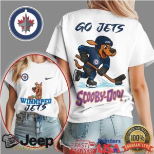Scooby Doo Winnipeg Jets Hockey Player T Shirt Go Jets Fan Apparel