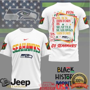 Seattle Seahawks Black History Month 100th Anniversary NFL T Shirt Seattle Seahawks Black History Month 100th Anniversary NFL T Shirt