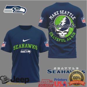 Seattle Seahawks Make Seattle Grateful Again Skull NFL T Shirt Seattle Seahawks Make Seattle Grateful Again Skull NFL T Shirt