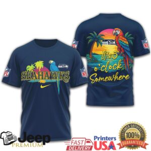 Seattle Seahawks NFL Beach Life It’s 5 O’Clock Somewhere Parrot Shirt Seattle Seahawks NFL Beach Life It’s 5 O’Clock Somewhere Parrot Shirt