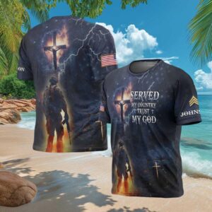 Served My Country Trust My God Soldier Cross Religious Veteran T Shirt Served My Country Trust My God Soldier Cross Religious Veteran T Shirt