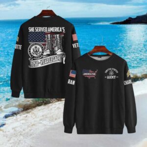 She Served America's 250 Year Legacy US Army Personalized Veteran T Shirt