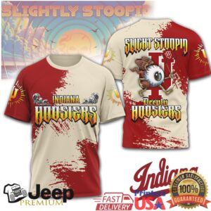 Slightly Stoopid x Indiana Hoosiers Deeply Rooted CrimsonCream T Shirt Slightly Stoopid x Indiana Hoosiers Deeply Rooted CrimsonCream T Shirt