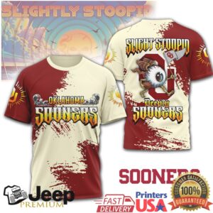 Slightly Stoopid x Oklahoma Sooners Deeply Sooners Vintage 3D Graphic T Shirt Slightly Stoopid x Oklahoma Sooners Deeply Sooners Vintage 3D Graphic T Shirt