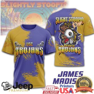 Slightly Stoopid x USC Trojans Deeply Rooted PurpleGold Graphic T Shirt Slightly Stoopid x USC Trojans Deeply Rooted PurpleGold Graphic T Shirt