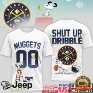 Snoopy Denver Nuggets Shut Up and Dribble Custom Number T Shirt