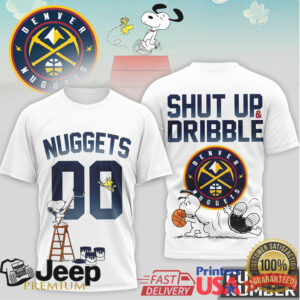Snoopy Denver Nuggets Shut Up and Dribble Custom Number T Shirt
