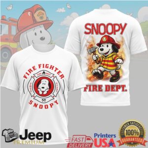 Snoopy Firefighter Fire Dept. Peanuts Cartoon Graphic T Shirt Snoopy Firefighter Fire Dept. Peanuts Cartoon Graphic T Shirt