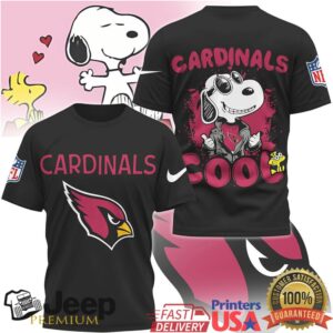 Snoopy Joe Cool Arizona Cardinals NFL Graphic T Shirt Snoopy Joe Cool Arizona Cardinals NFL Graphic T Shirt