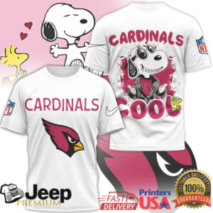 Snoopy Joe Cool Arizona Cardinals NFL Graphic T Shirt