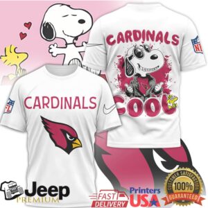 Snoopy Joe Cool Arizona Cardinals NFL Graphic T Shirt