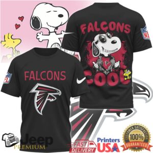 Snoopy Joe Cool Atlanta Falcons NFL Graphic T Shirt Snoopy Joe Cool Atlanta Falcons NFL Graphic T Shirt