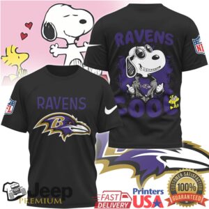 Snoopy Joe Cool Baltimore Ravens NFL T Shirt Custom Fan Gear Snoopy Joe Cool Baltimore Ravens NFL T Shirt Custom Fan Gear