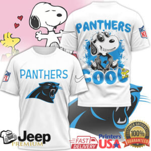 Snoopy Joe Cool Carolina Panthers NFL Graphic T Shirt