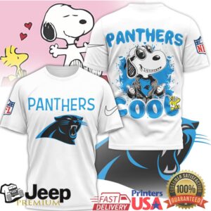 Snoopy Joe Cool Carolina Panthers NFL Graphic T Shirt