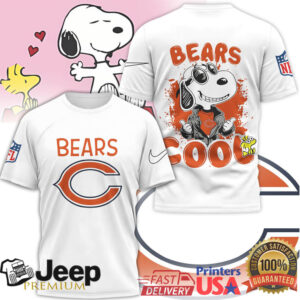 Snoopy Joe Cool Chicago Bears NFL Graphic T Shirt