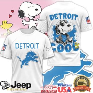 Snoopy Joe Cool Detroit Lions NFL Graphic T Shirt