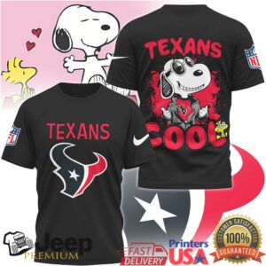 Snoopy Joe Cool Houston Texans NFL T Shirt Custom Fan Gear Snoopy Joe Cool Houston Texans NFL T Shirt Custom Fan Gear