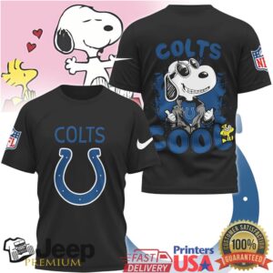 Snoopy Joe Cool Indianapolis Colts NFL Graphic T Shirt Snoopy Joe Cool Indianapolis Colts NFL Graphic T Shirt