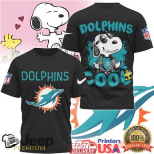 Snoopy Joe Cool Miami Dolphins NFL T Shirt Custom Fan Gear Snoopy Joe Cool Miami Dolphins NFL T Shirt Custom Fan Gear
