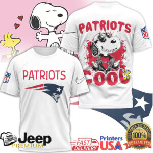 Snoopy Joe Cool New England Patriots NFL T Shirt Custom Fan Gear