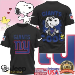 Snoopy Joe Cool New York Giants NFL T Shirt Custom Fan Gear Snoopy Joe Cool New York Giants NFL T Shirt Custom Fan Gear