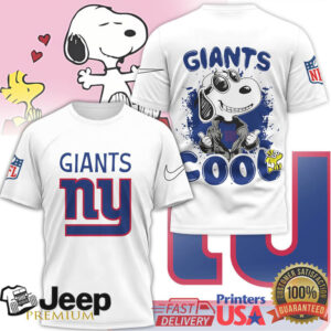 Snoopy Joe Cool New York Giants NFL T Shirt Custom Fan Gear