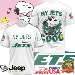 Snoopy Joe Cool New York Jets NFL T Shirt Custom Fan Gear