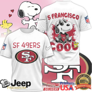 Snoopy Joe Cool San Francisco 49ers NFL T Shirt Custom Fan Gear