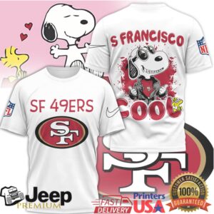 Snoopy Joe Cool San Francisco 49ers NFL T Shirt Custom Fan Gear