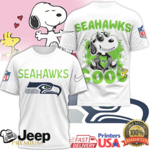 Snoopy Joe Cool Seattle Seahawks NFL T Shirt Custom Fan Gear