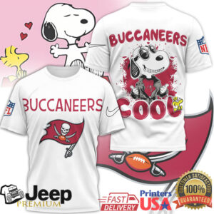 Snoopy Joe Cool Tampa Bay Buccaneers NFL T Shirt Custom Fan Gear