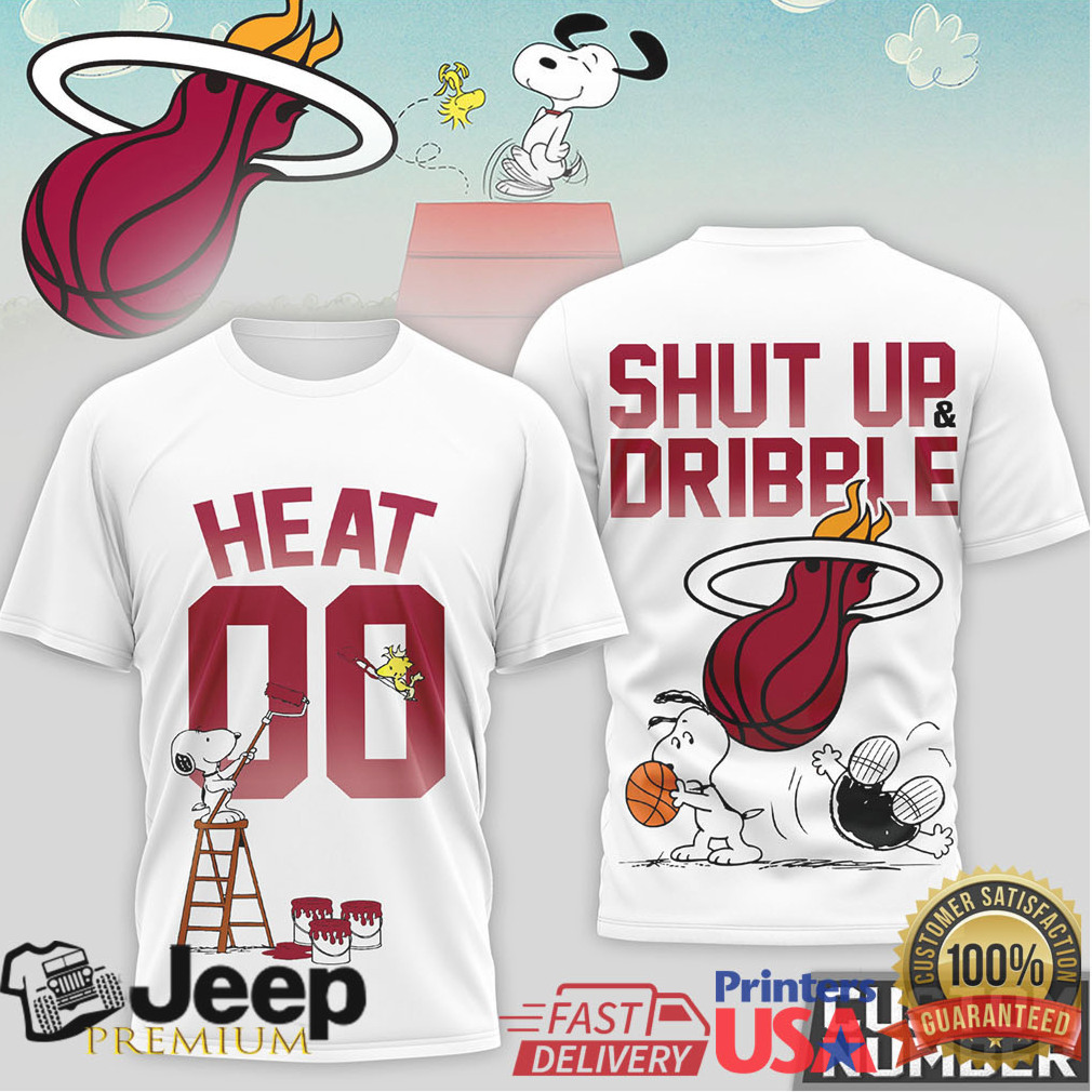 Snoopy Miami Heat Shut Up and Dribble Custom Number T Shirt Snoopy Miami Heat Shut Up and Dribble Custom Number T Shirt