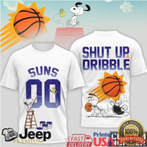 Snoopy Phoenix Suns Shut Up and Dribble Custom Number T Shirt