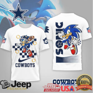 Sonic the Hedgehog x Dallas Cowboys Football T Shirt SEGA NFL Mashup T shirt Sonic the Hedgehog x Dallas Cowboys Football T Shirt SEGA NFL Mashup T shirt