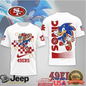 Sonic the Hedgehog x San Francisco 49ers NFL Custom Graphic T Shirt