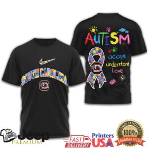 South Carolina Gamecocks Autism Awareness Graphic T Shirt South Carolina Gamecocks Autism Awareness Graphic T Shirt