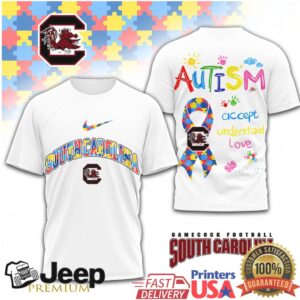 South Carolina Gamecocks Autism Awareness Graphic T Shirt