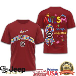 South Carolina Gamecocks Autism Awareness T Shirt Collegiate Support T Shirt